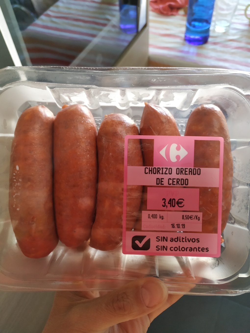 Chorizo oreado de cerdo