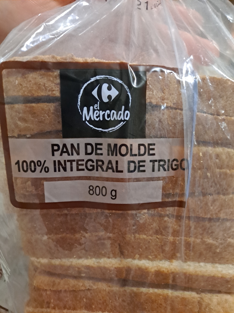 Pan de molde integral de trigo