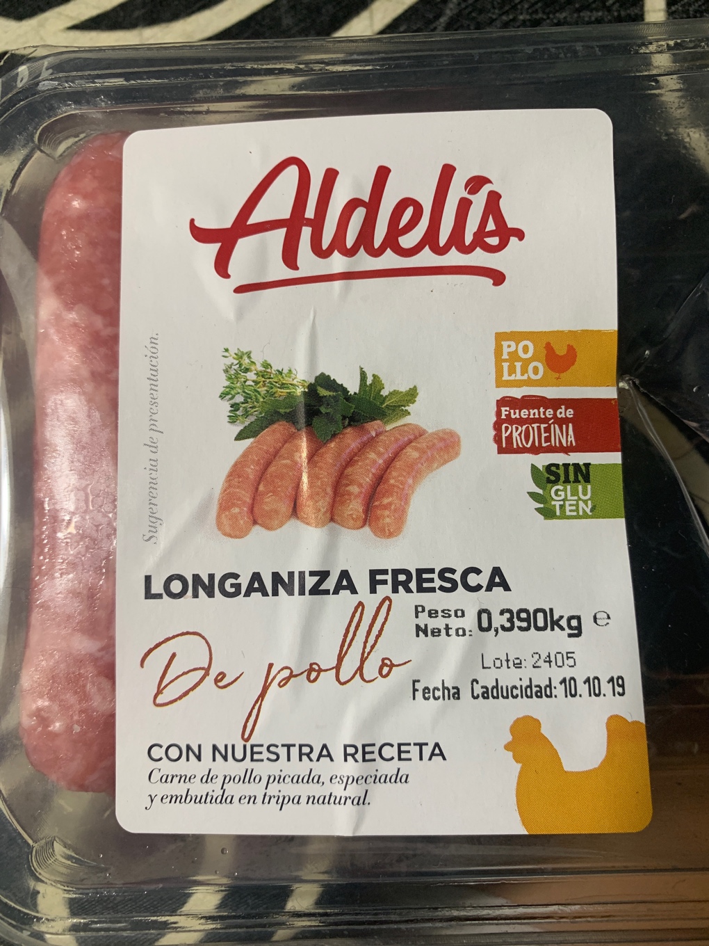 Longaniza fresca de pollo