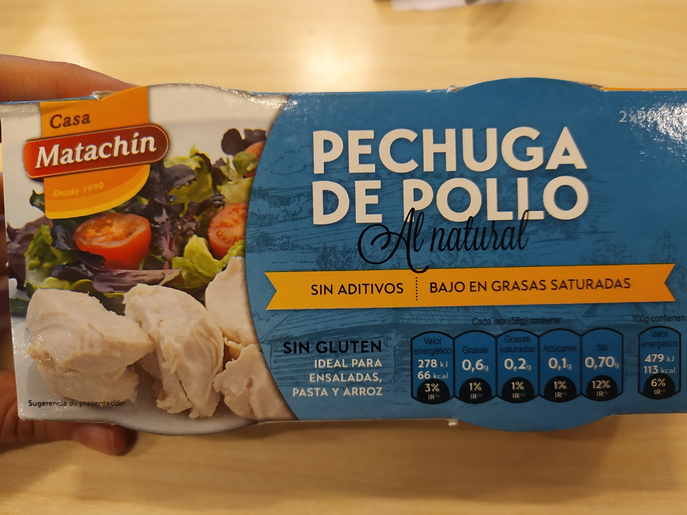 Pechuga de pollo al natural