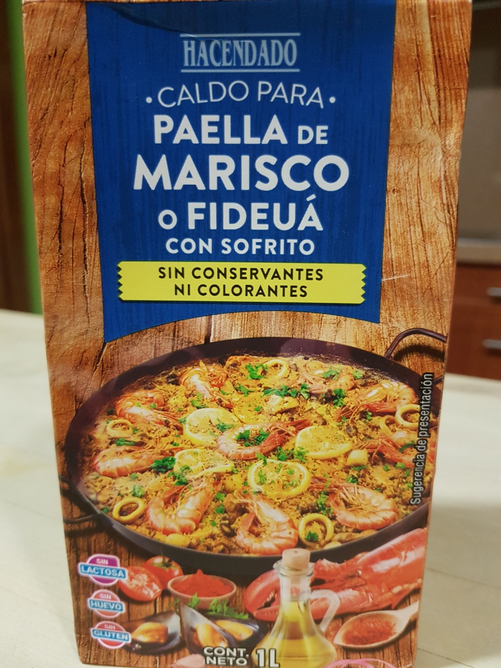 Caldo para paella de marisco