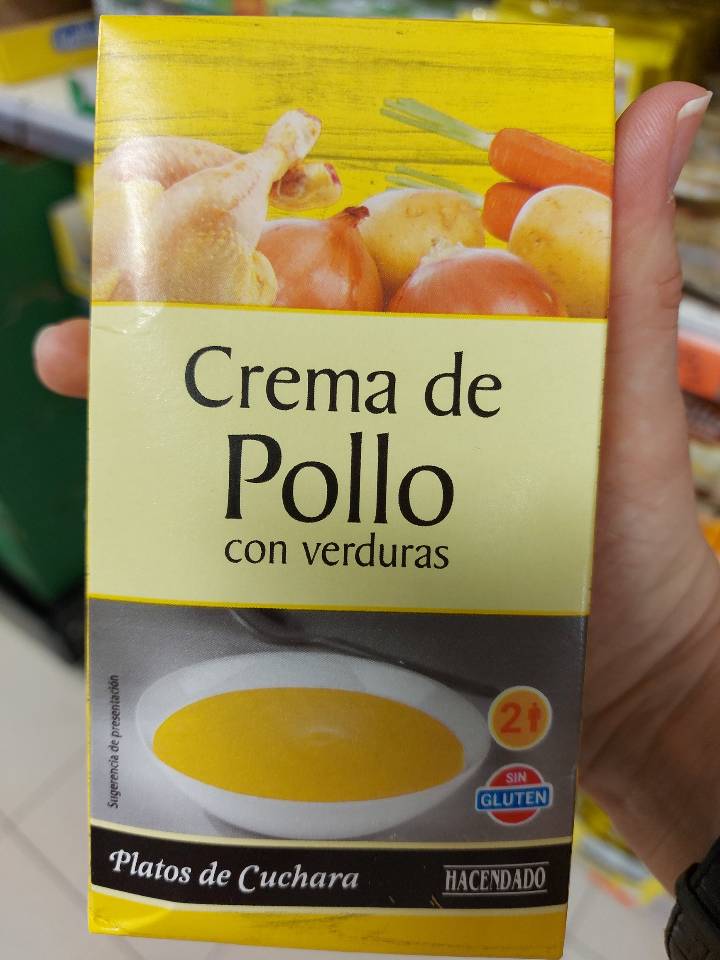 Crema de pollo con verduras