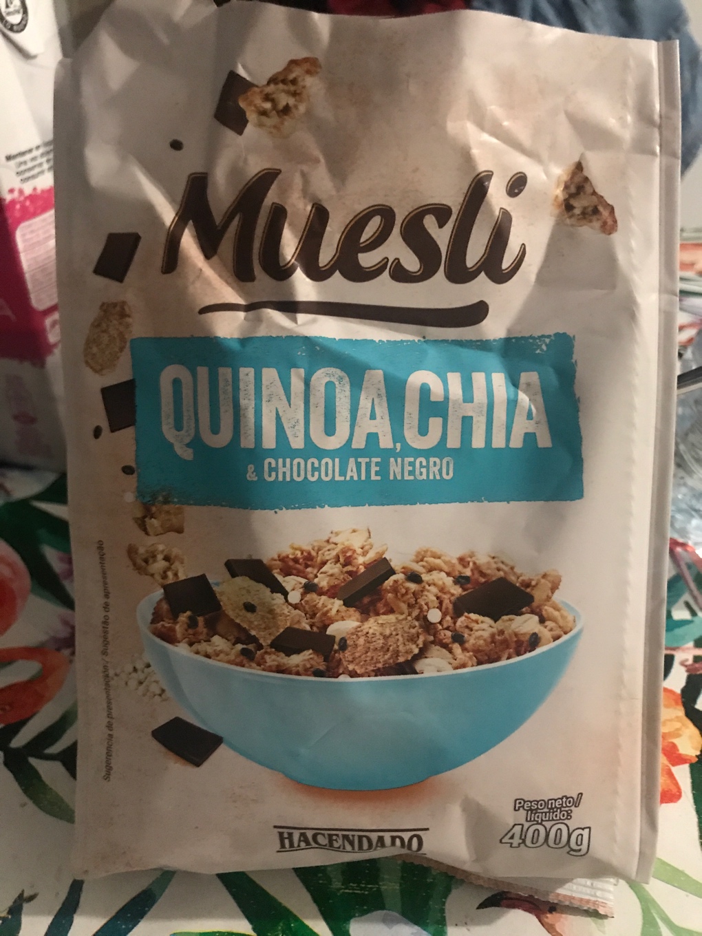 Muesli quinoa chía y chocolate