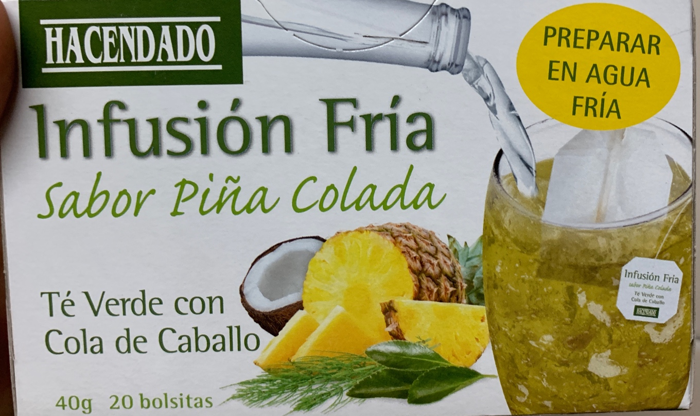 Infusión fría sabor piña colada