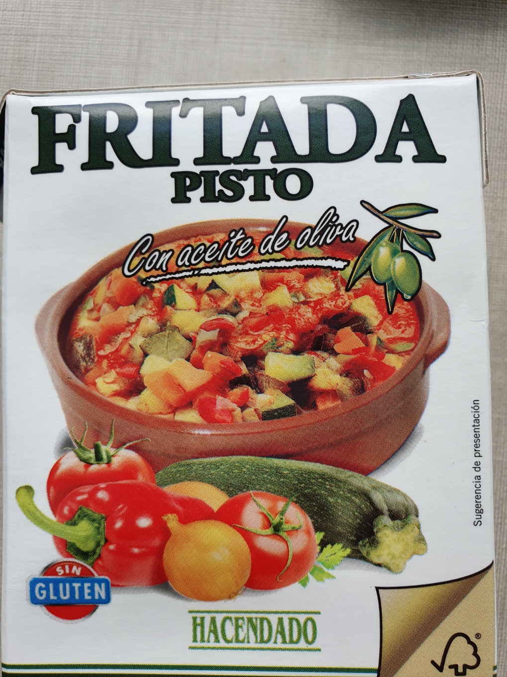 Fritada pisto con aceite de oliva