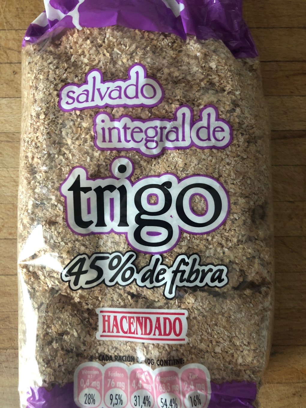 Salvado integral de trigo