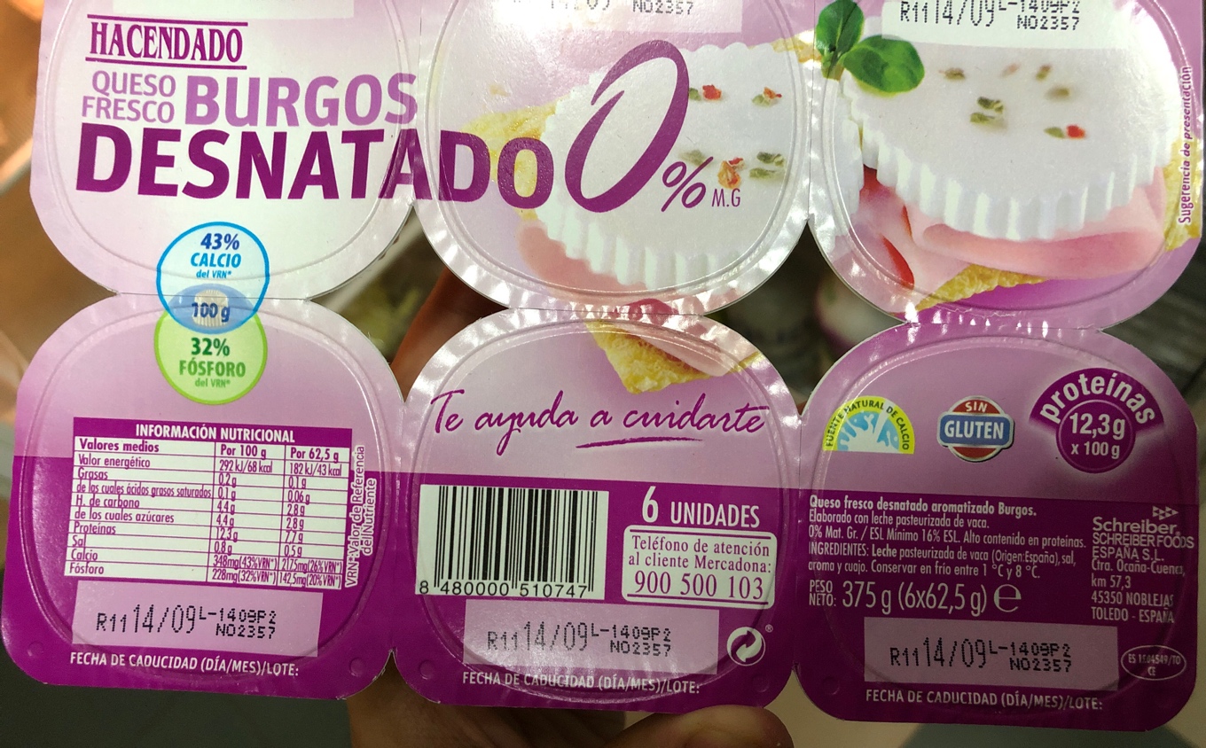 Queso burgos desnatado