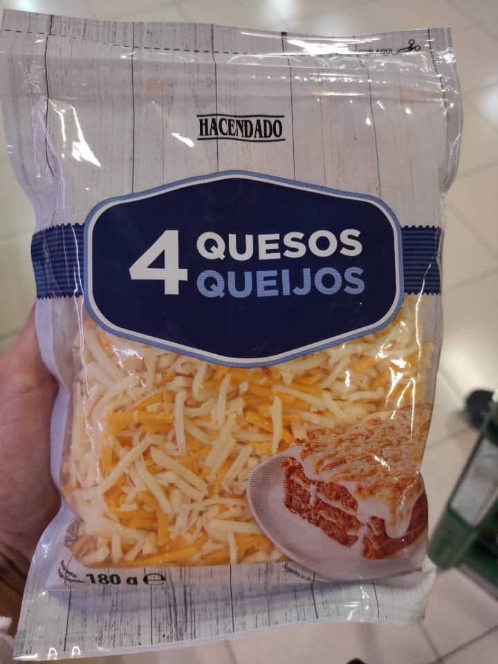 Mezcla de 4 quesos rallados