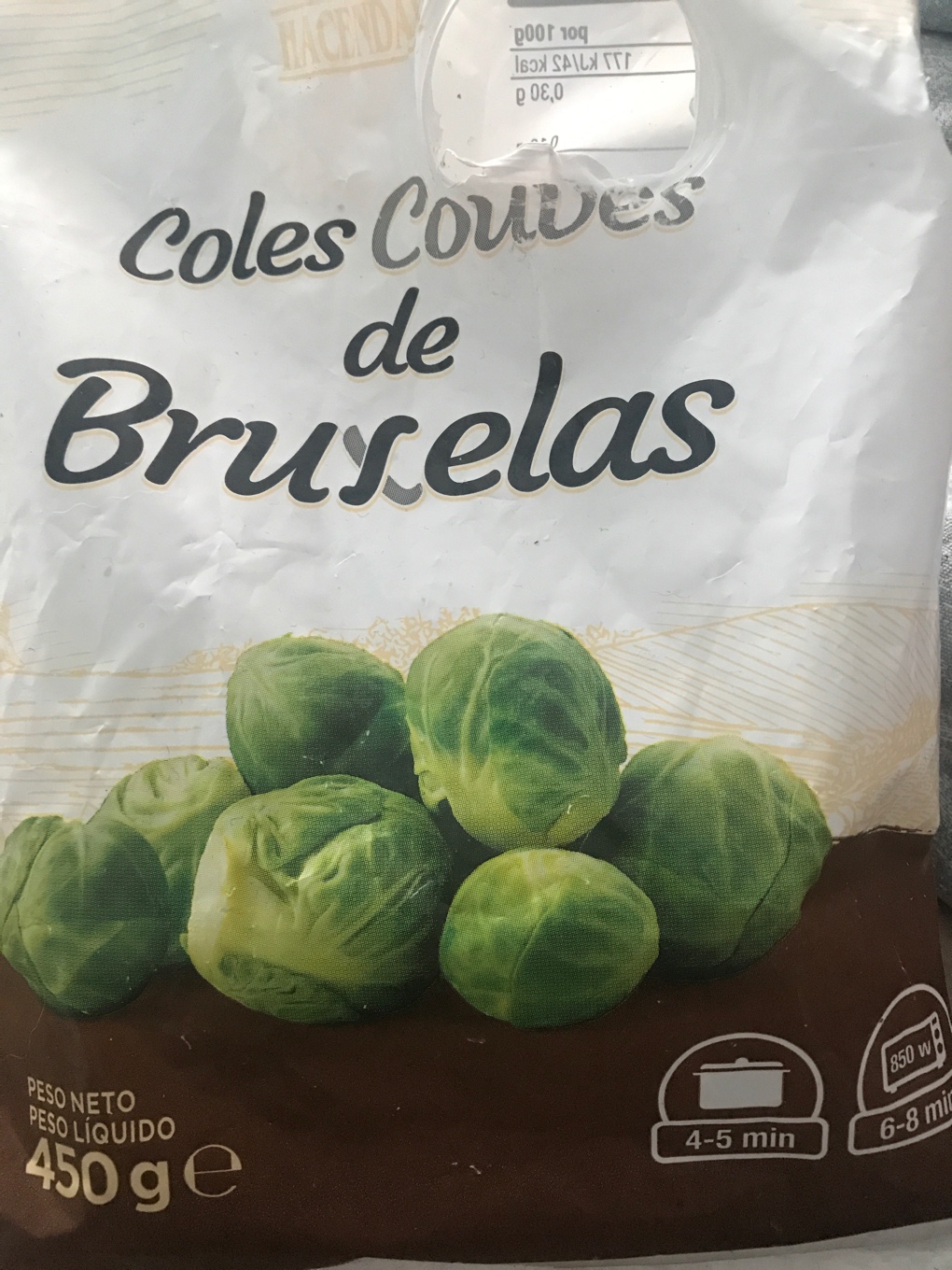 Coles de bruselas congeladas