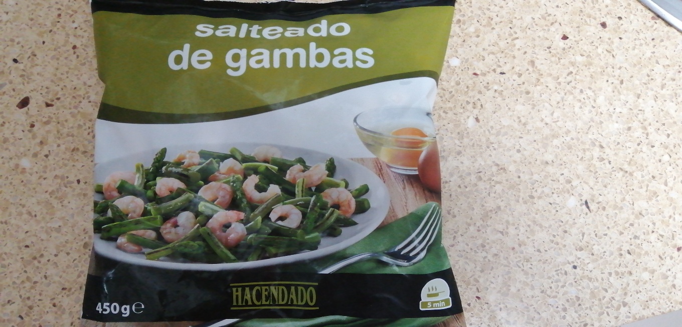 Salteado de gambas