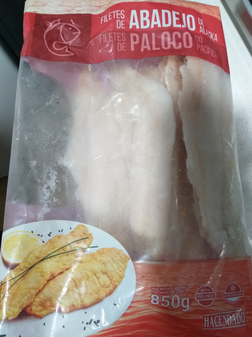 Filetes de abadejo de Alaska