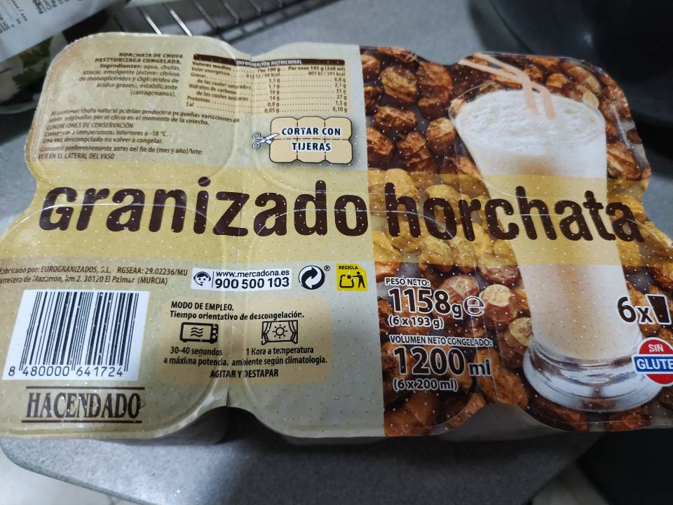 Granizado de horchata