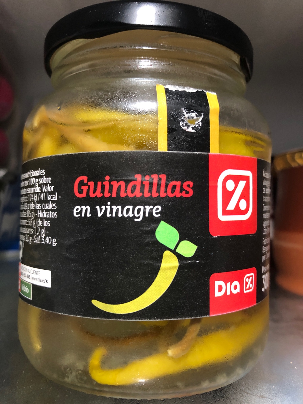 Guindillas en vinagre