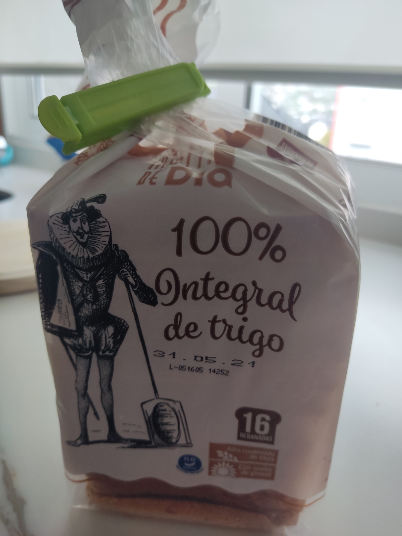 Pan de molde integral de trigo