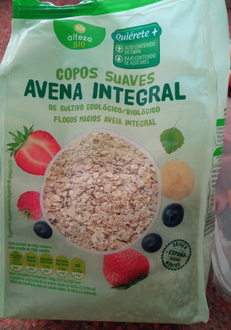 Copos suaves de avena integral Copos suaves de avena integral