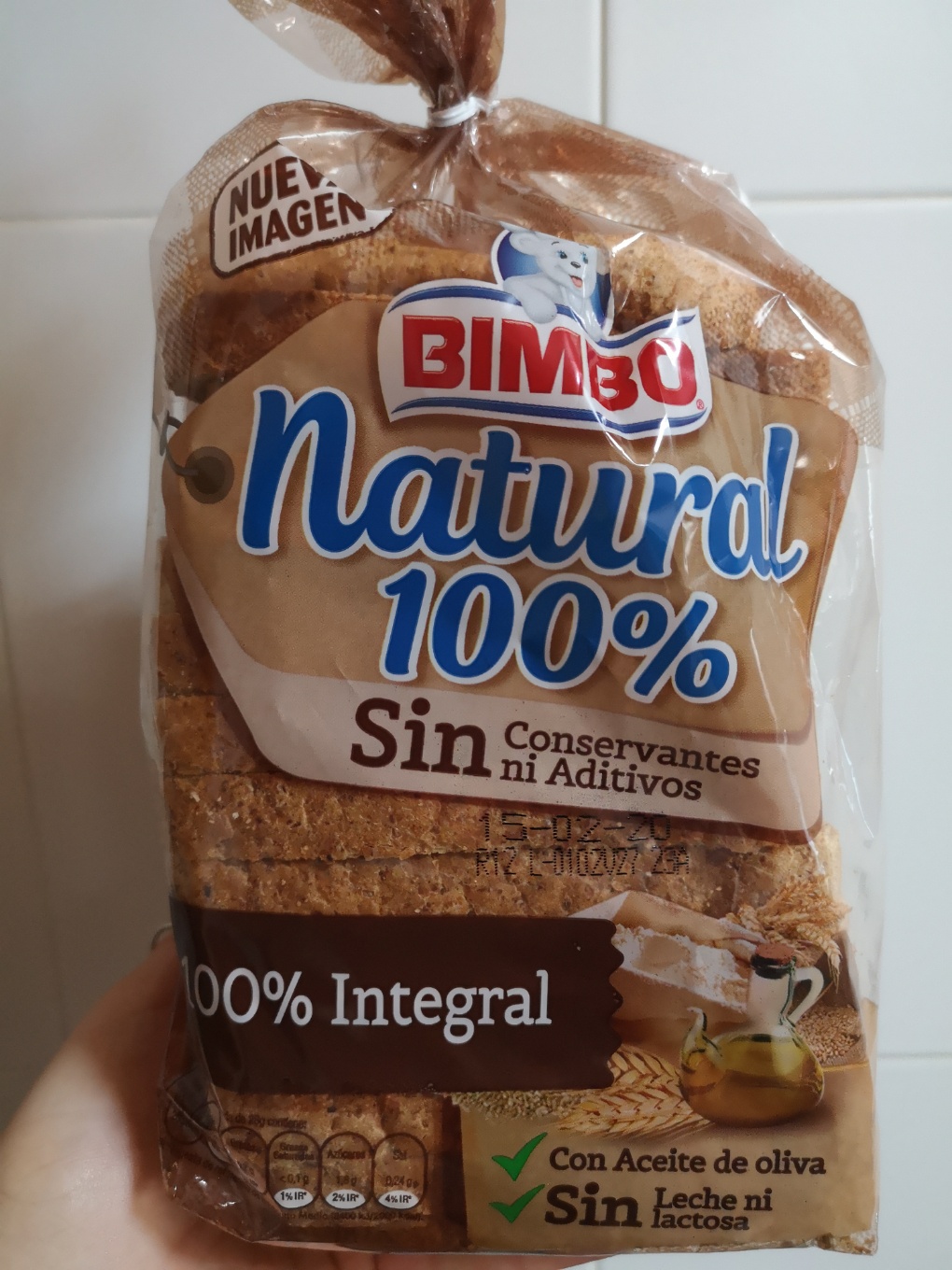 Pan de molde 100% natural integral