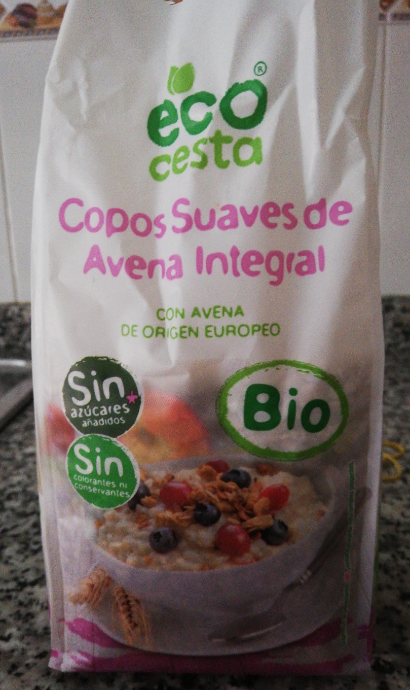 Copos suaves de avena integral 