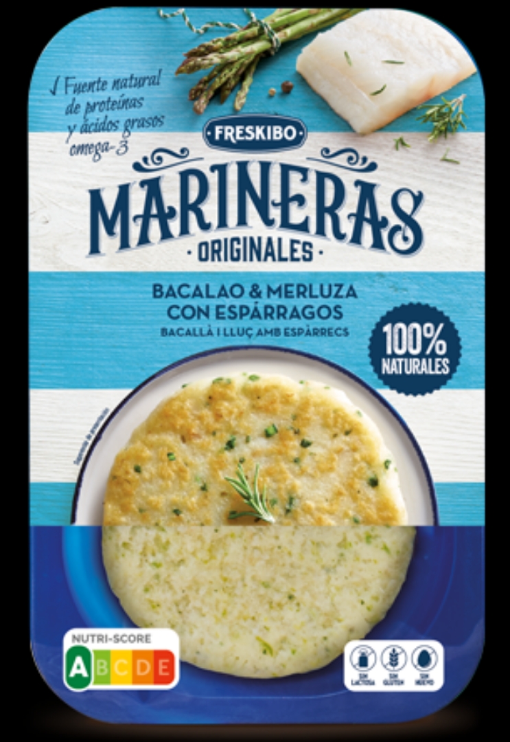 Marineras de Bacalao y Merluza con Espárragos Marineras de Bacalao y Merluza con Espárragos