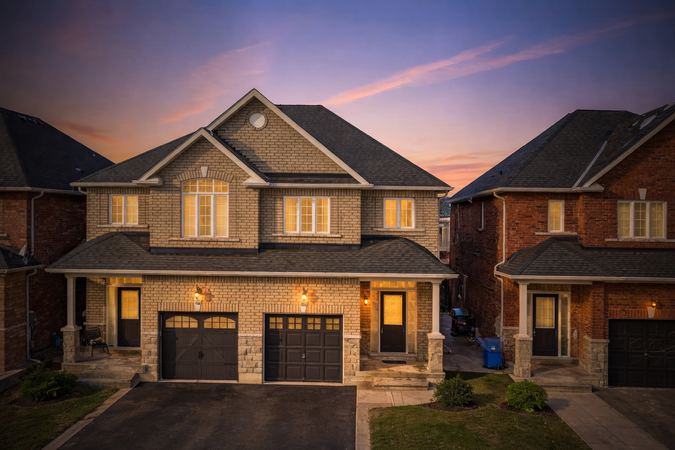 Twilight charm in suburban setting
