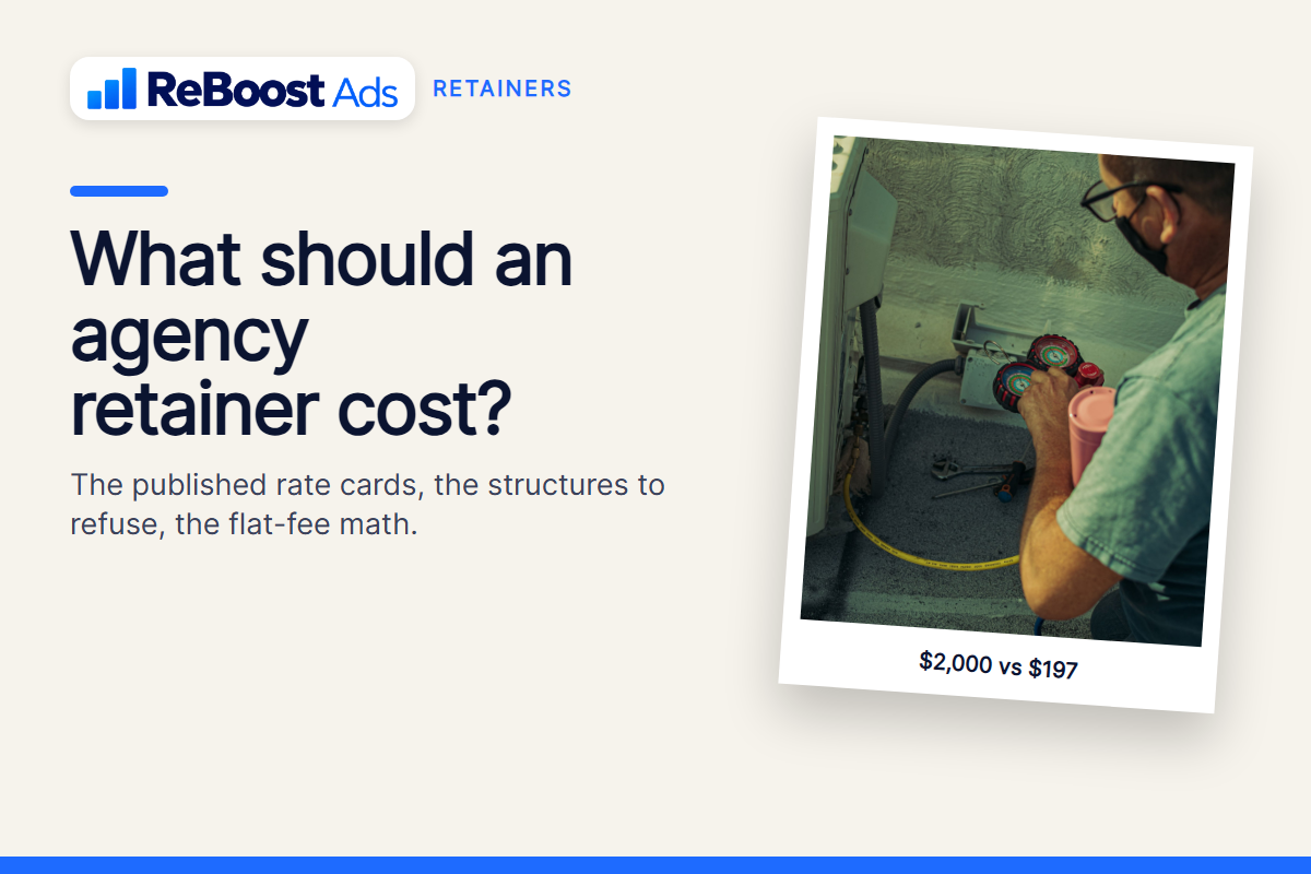 How much an HVAC marketing agency retainer costs in 2026