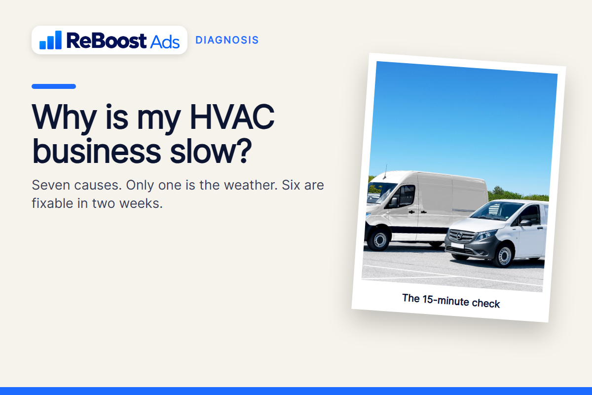 Why an HVAC business is slow: seven causes and the fix for each