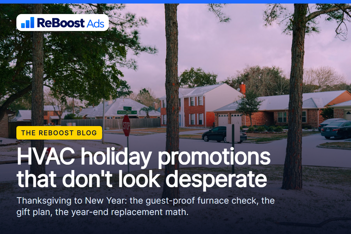 HVAC holiday promotions that do not look desperate, Thanksgiving to New Year