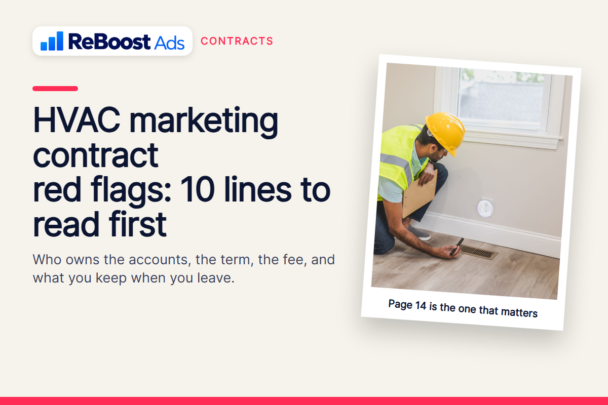 Ten HVAC marketing contract red flags to read before signing