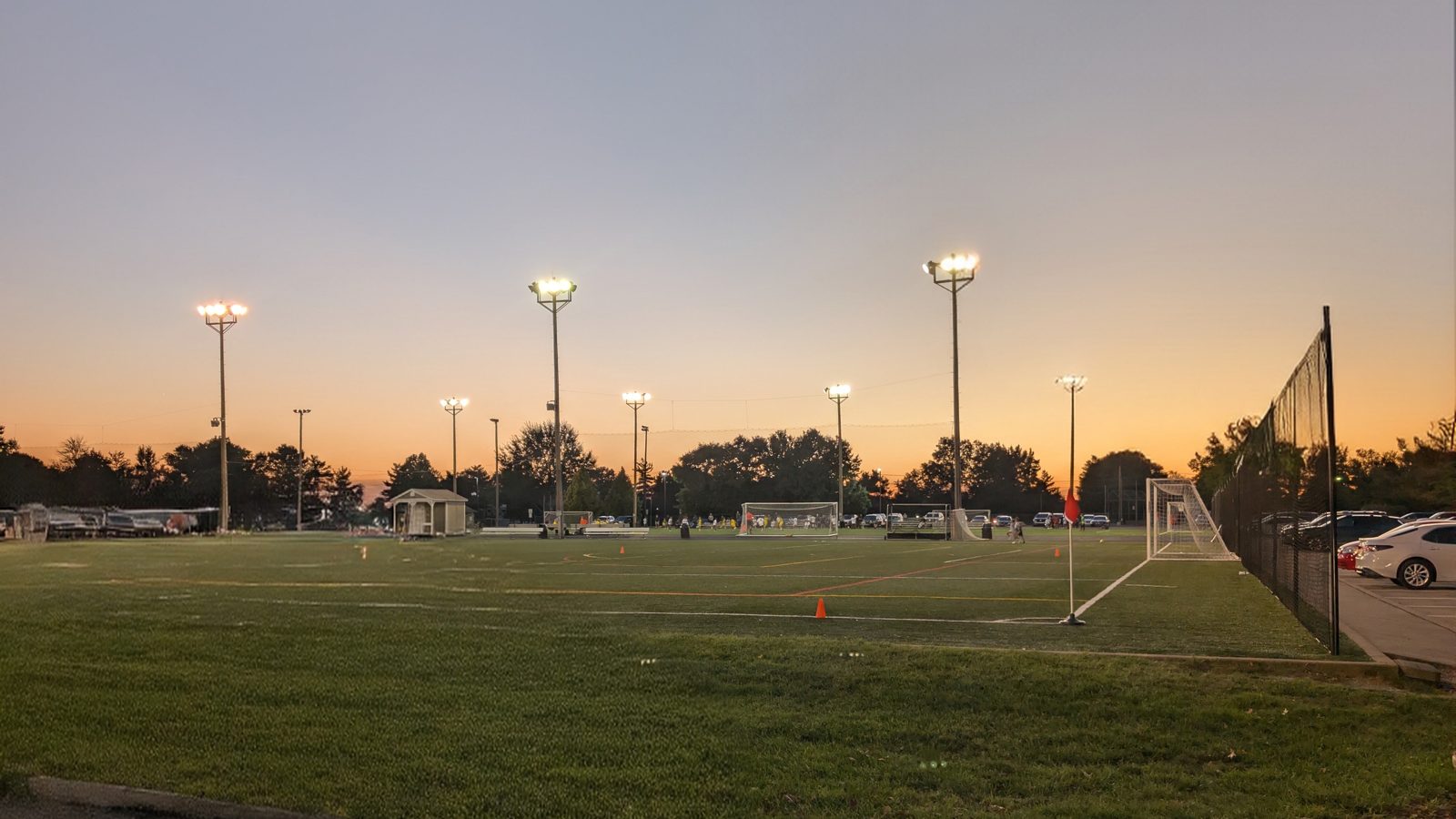 Turf fields under the lights