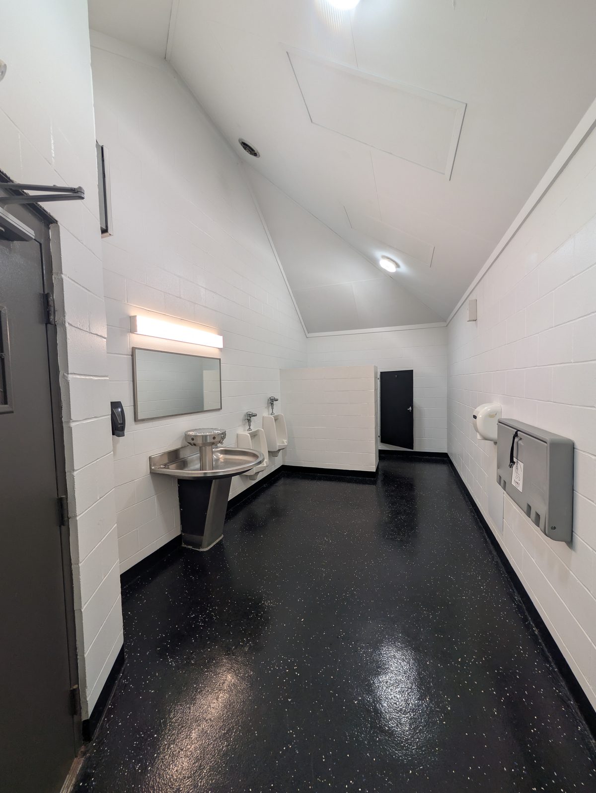 Inside the restrooms