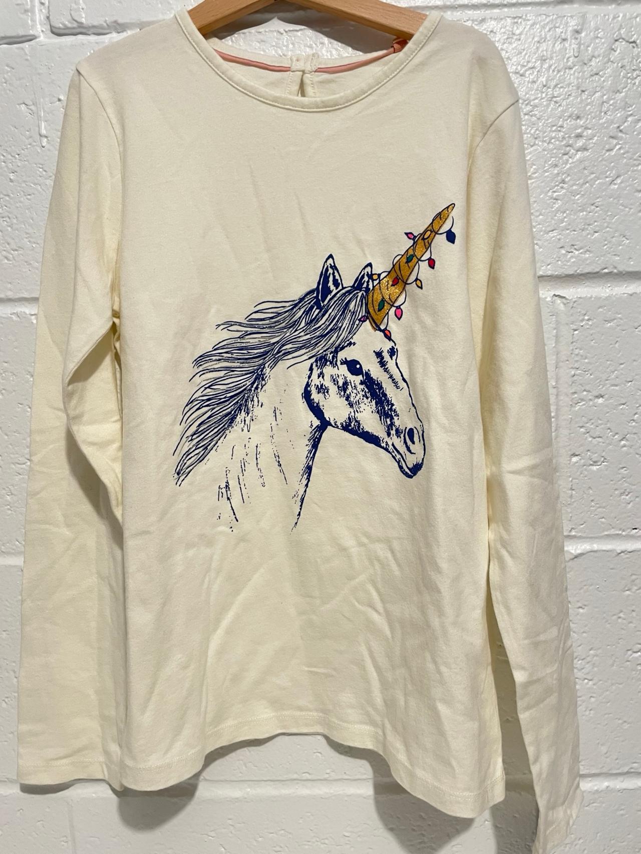 $19 - New with tag! Mini Boden 11/12 years Festive Unicorn Top