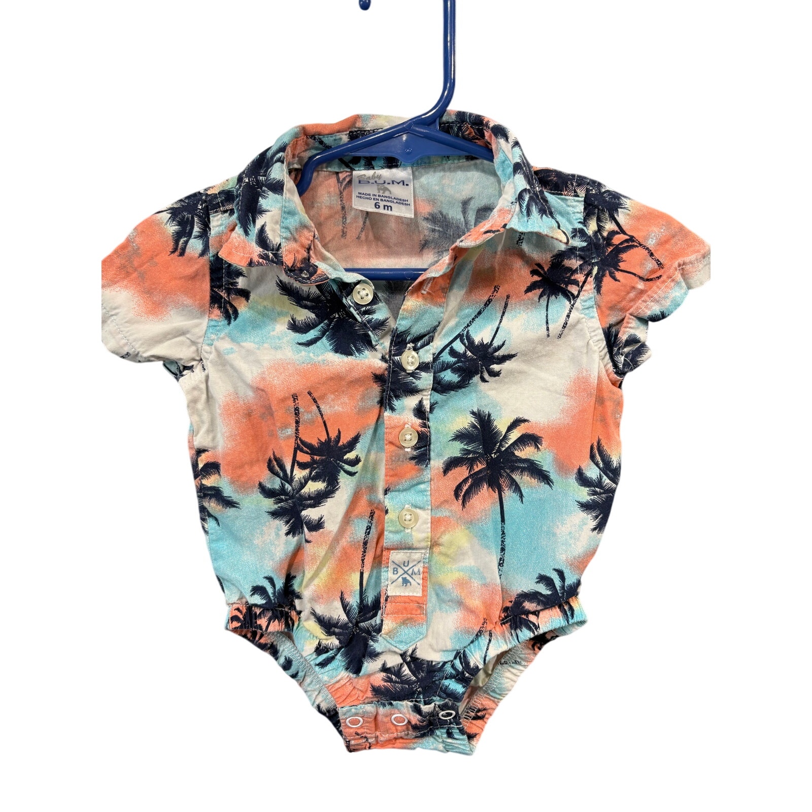 $3 - Tropical Polo Onesie - Baby B.U.M. - 6mo