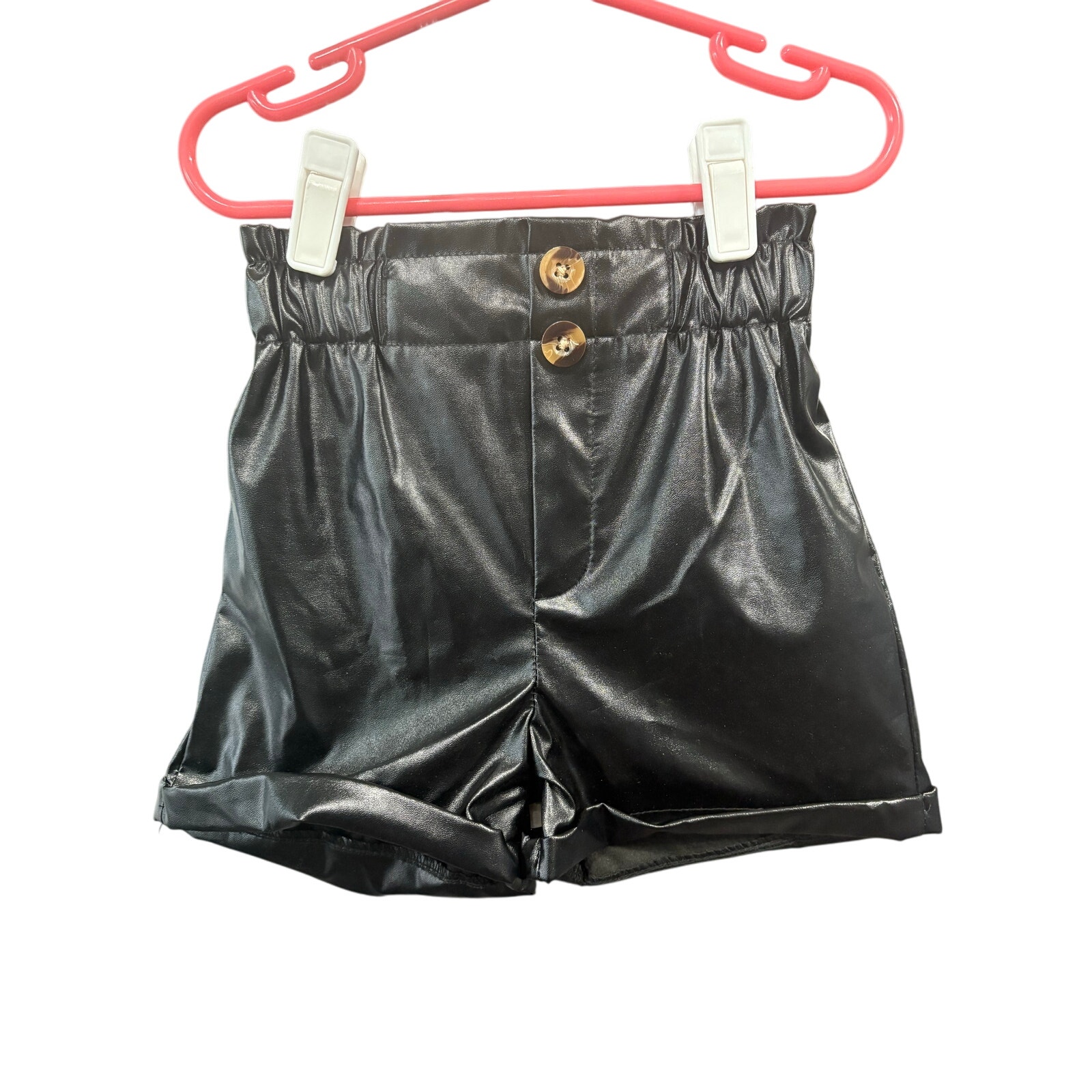 $2 - Black Pleather bottoms - 5T
