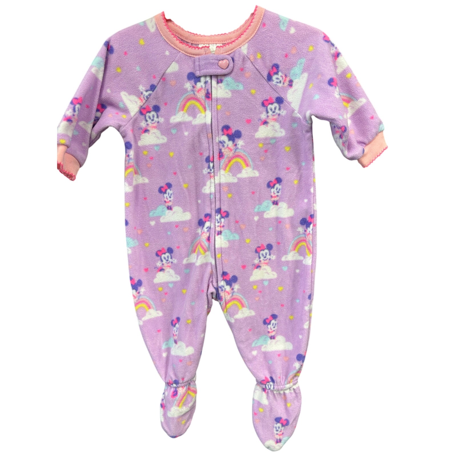 $4 - Purple Minnie Mouse Sleeper - Disney - 6-9mo