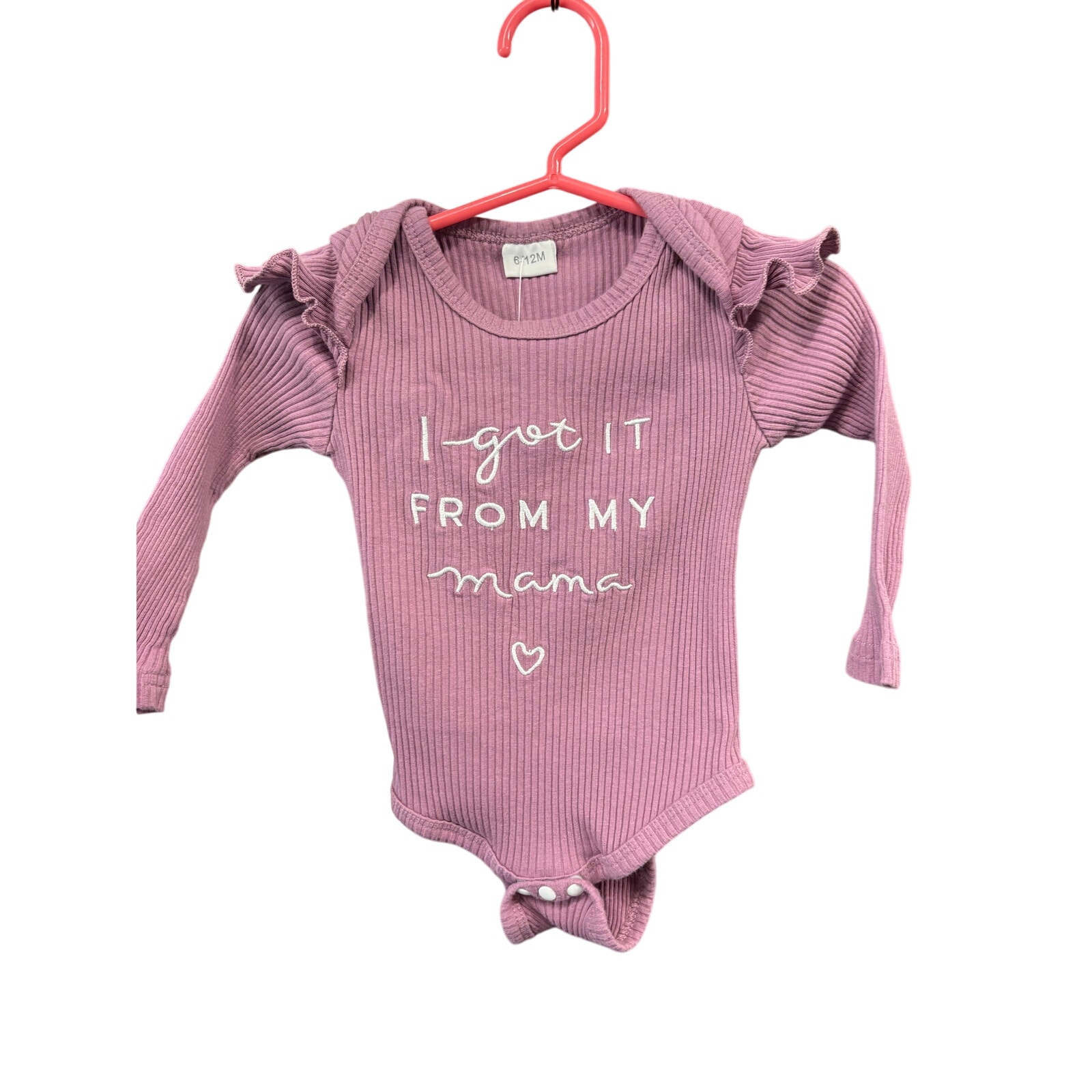$2 - "I got it from my mama" LS Onesie - 6-12mo
