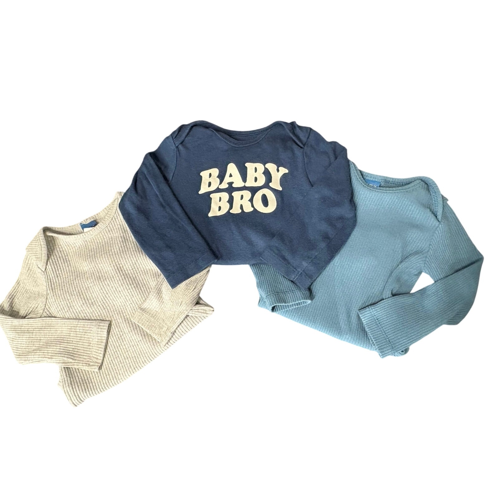 $4 - 3 Pack Onesies LS - Old Navy - 6-12mo