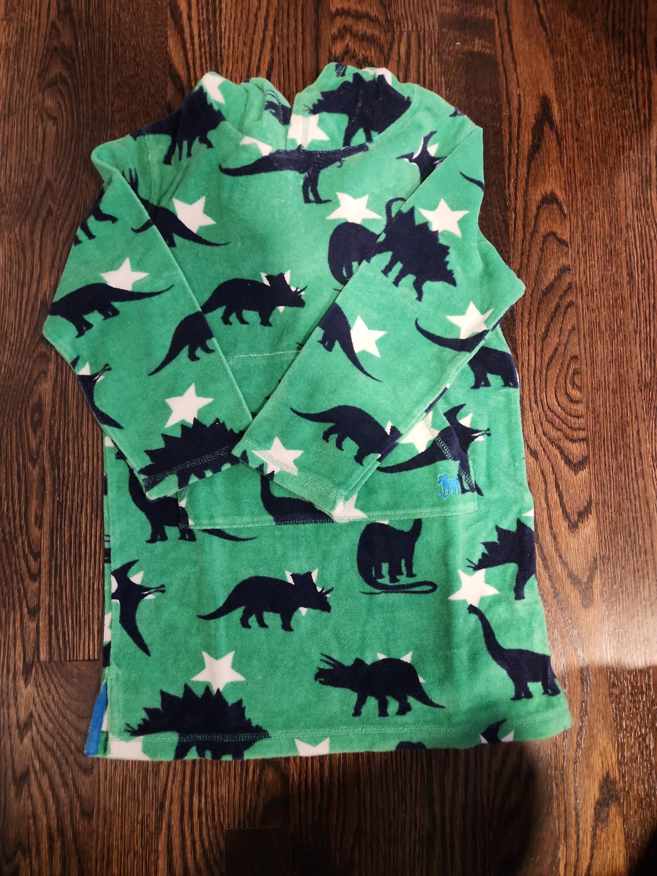 $25 - Mini Boden dinosaur toweling hoodie 7/8Y