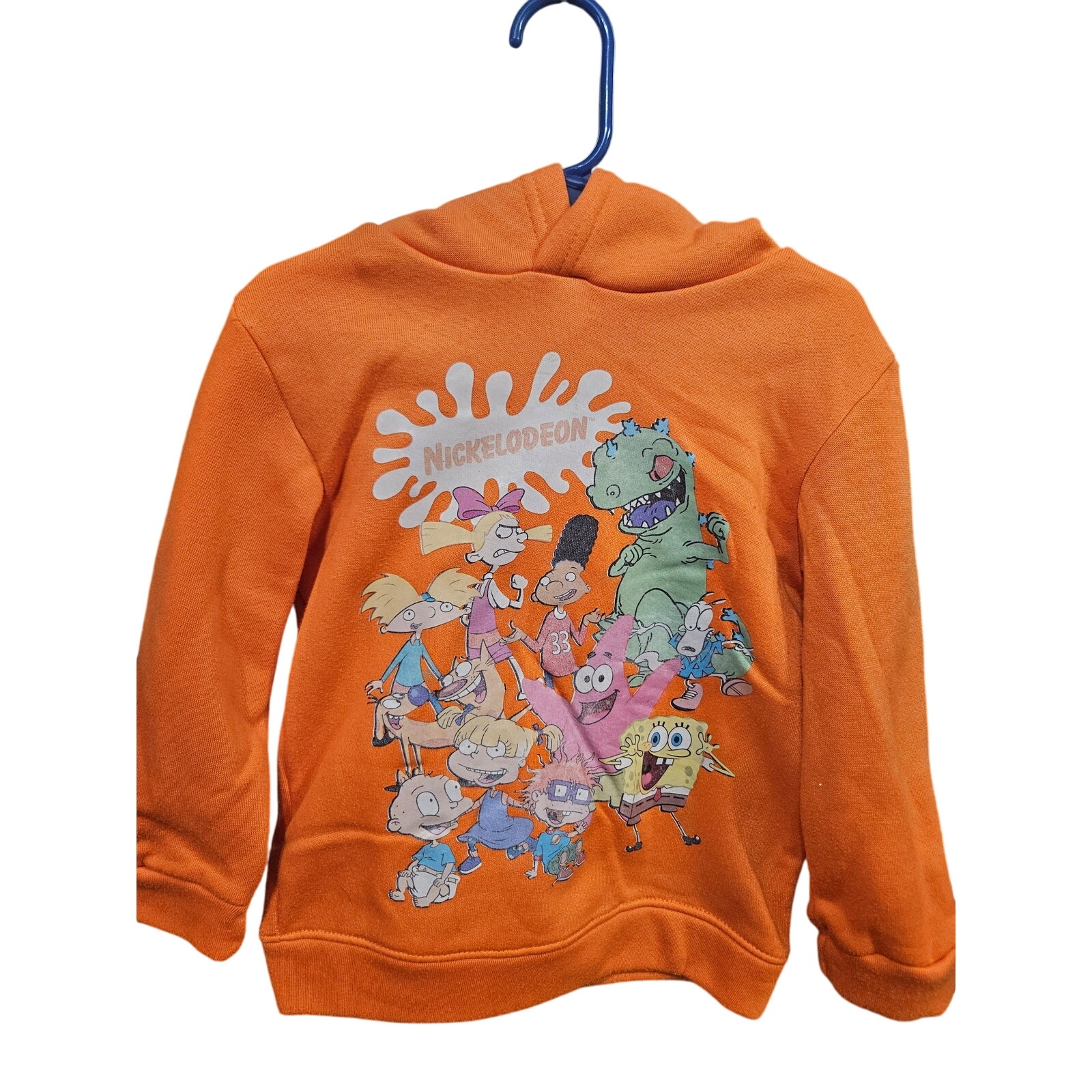$7 - Orange Vintage Pull Over Hoodie - Nickelodeon - 3T