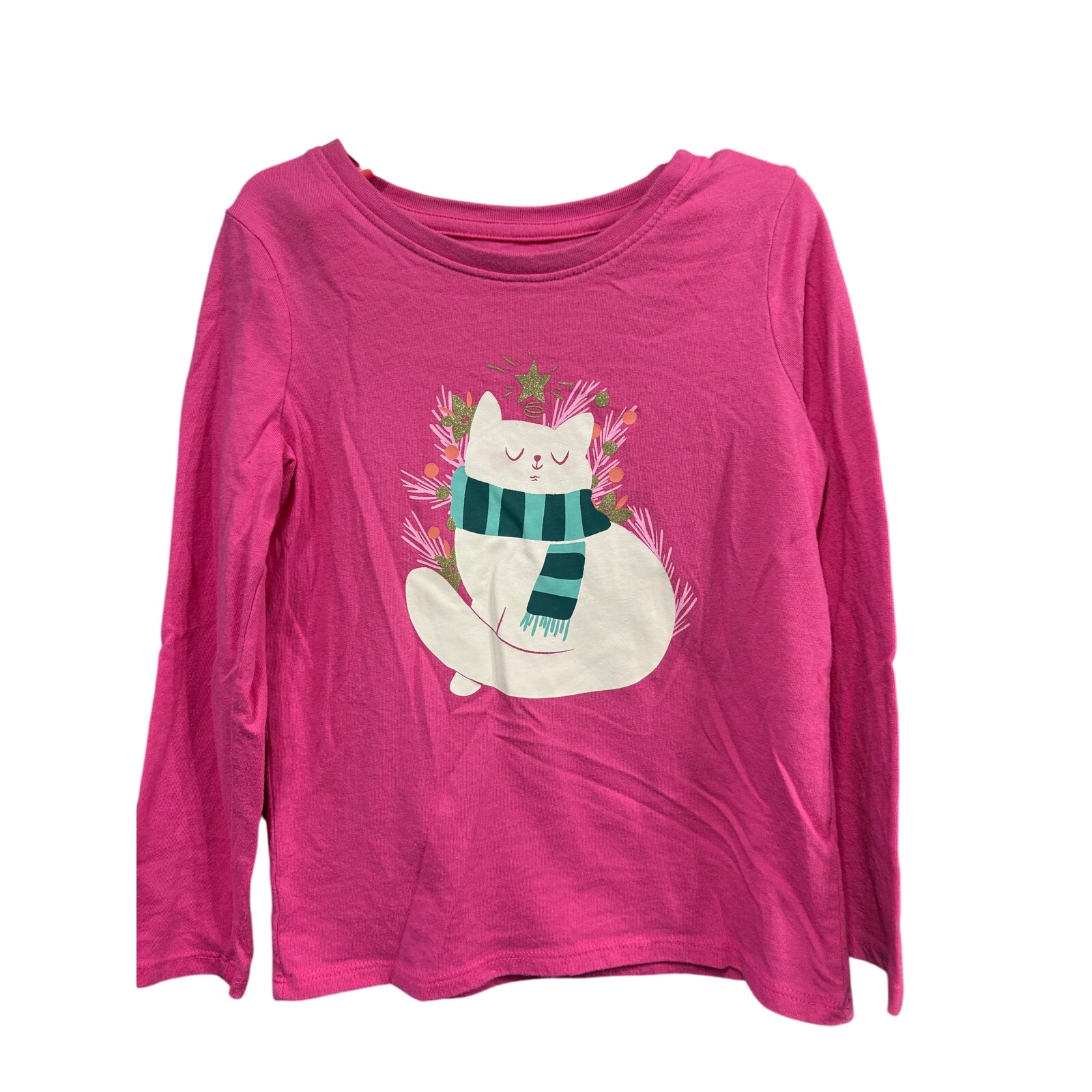 $4 - Pink Winter Cat LS - Jumping Beans - 5