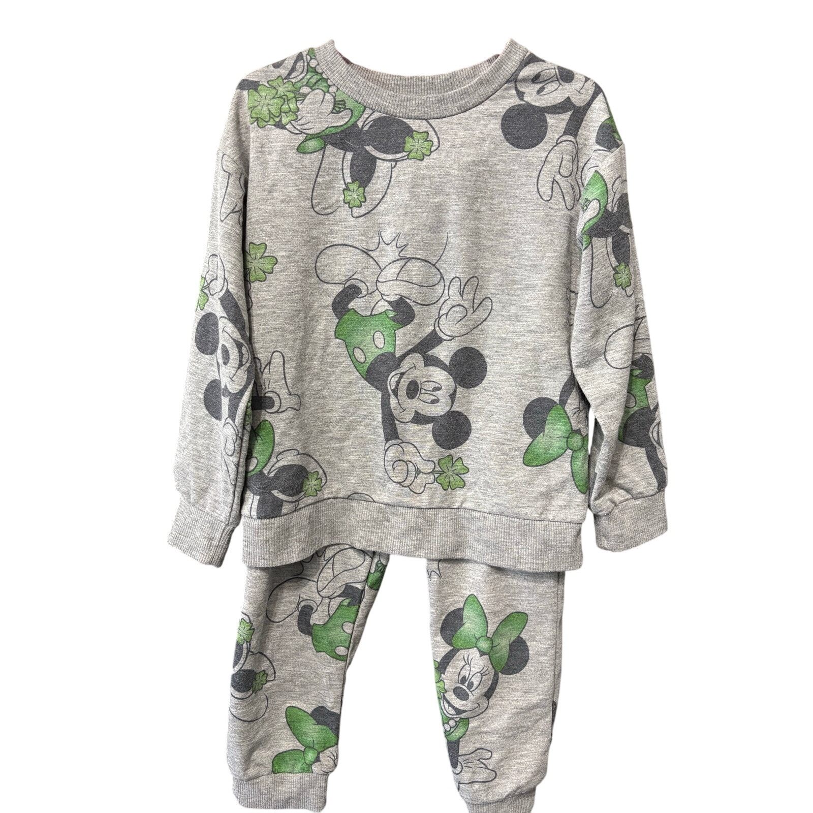 $7 - Lucky Mickey and Minne Sweater Set - Disney - 4T