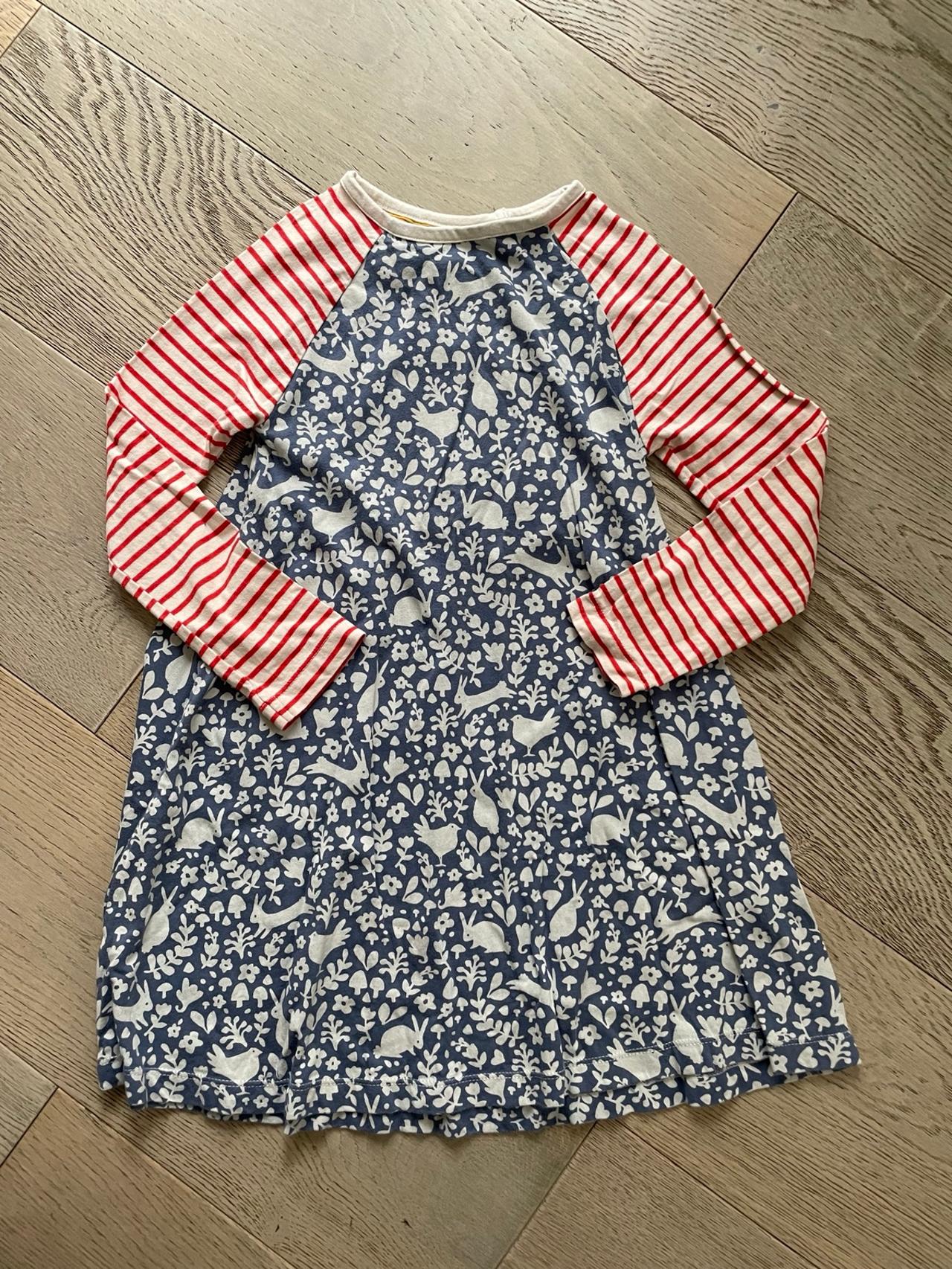 $12 - Mini Boden bunny woodland print dress size 5/6