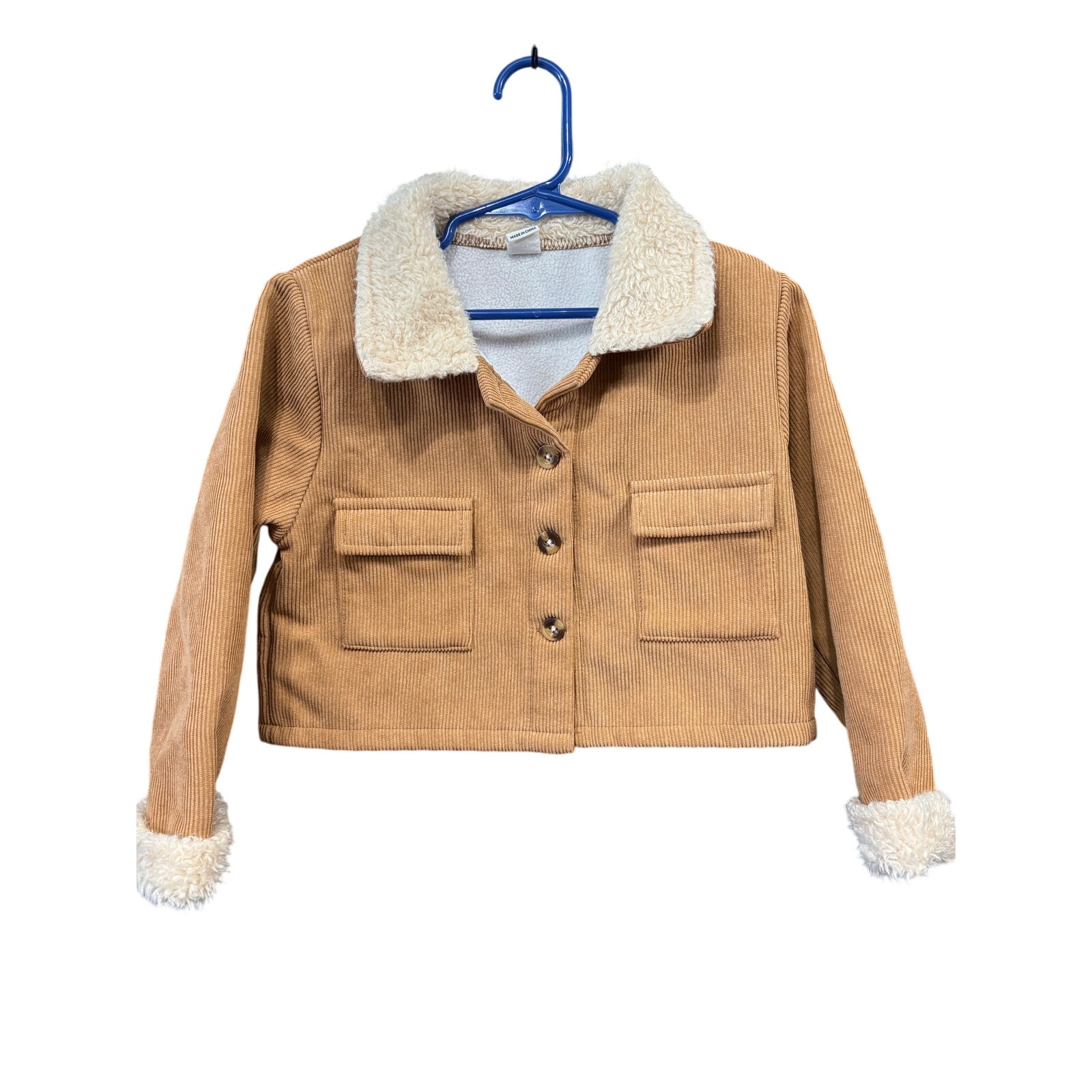 $5 - Brown Winter Coat w/ Fur Cuffs and Collar - SHEIN - 6