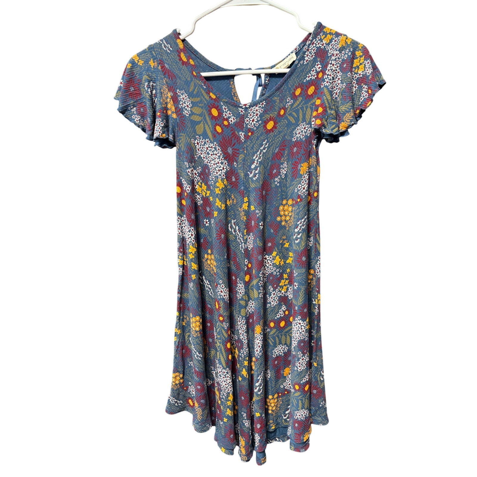 $7 - Blue Floral Dress - Tucker + Tate - L (10-12)