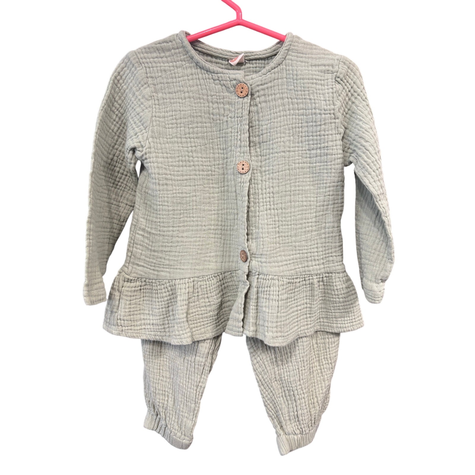 $3 - Mint Green Gauzy Set - 4T