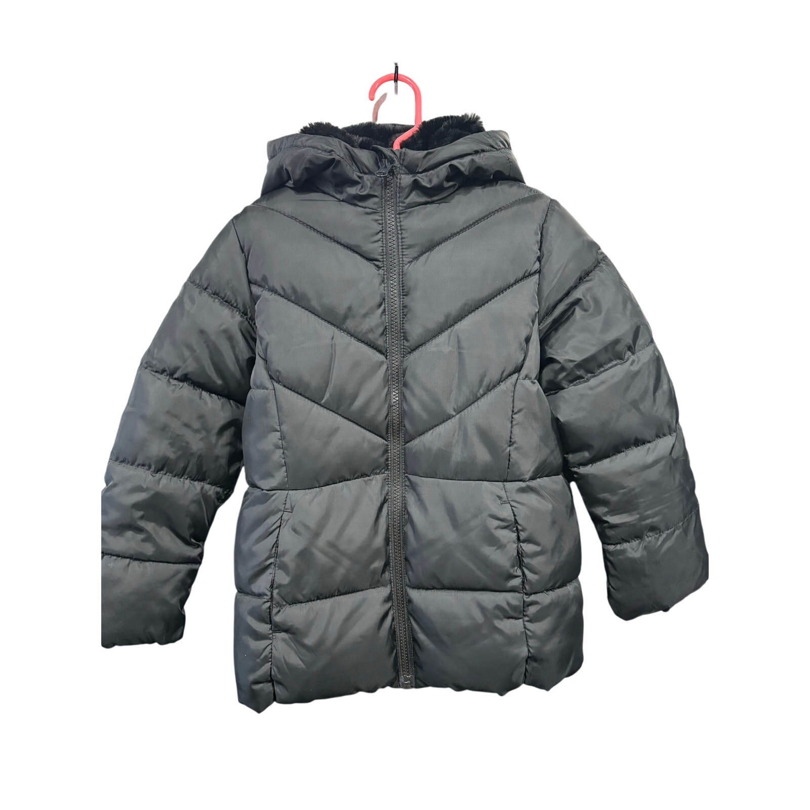 $5 - Black Puffer Jacket - Wonder Nation - XS (4-5)
