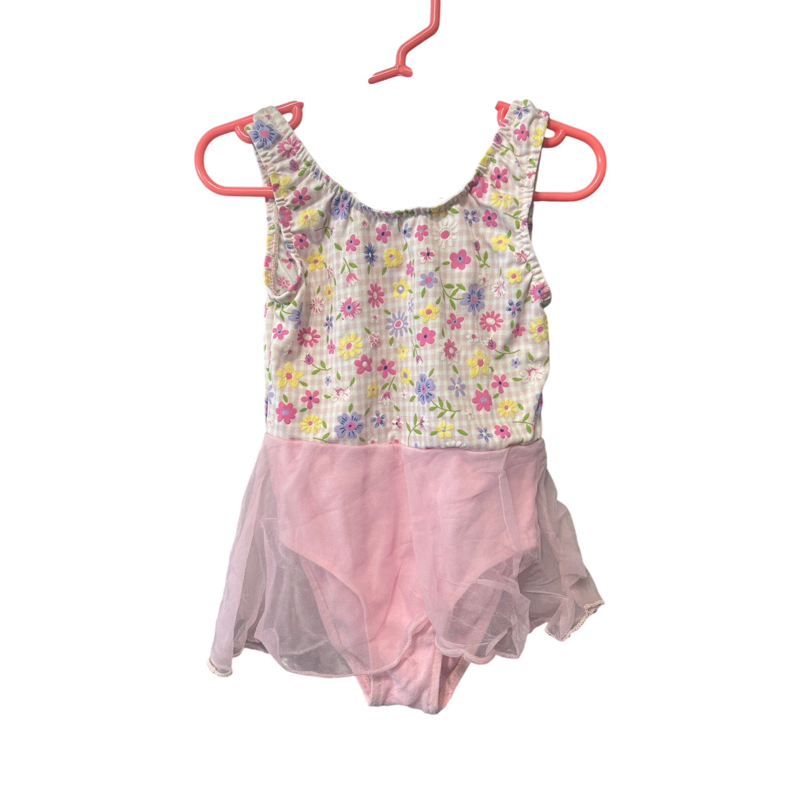 $3 - Floral Skirted Leotard - Curtains Up - XS (4-5)