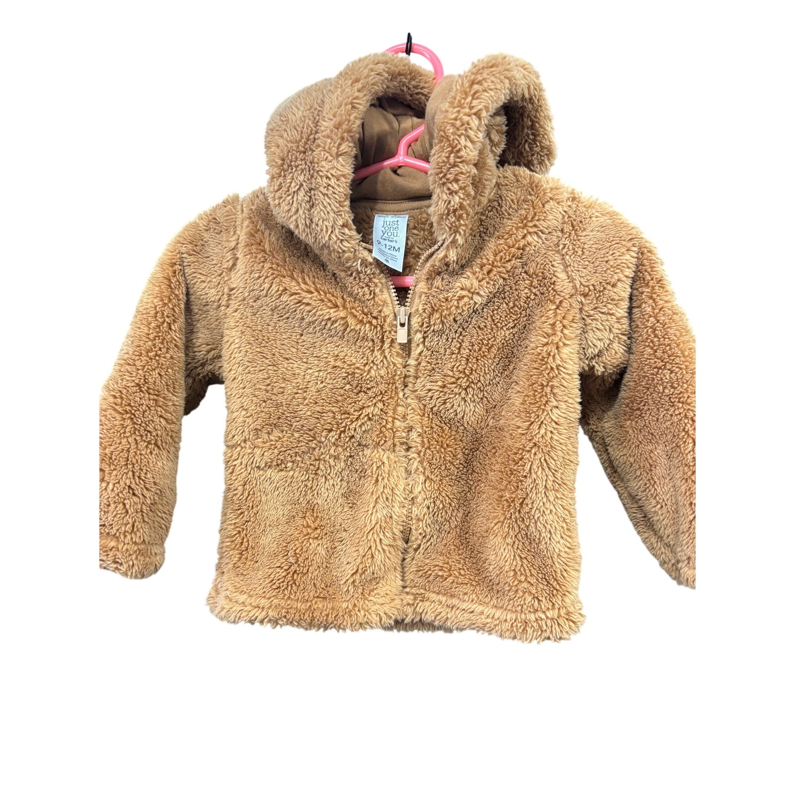 $5 - Brown Furry Jacket - Carter's - 9-12mo