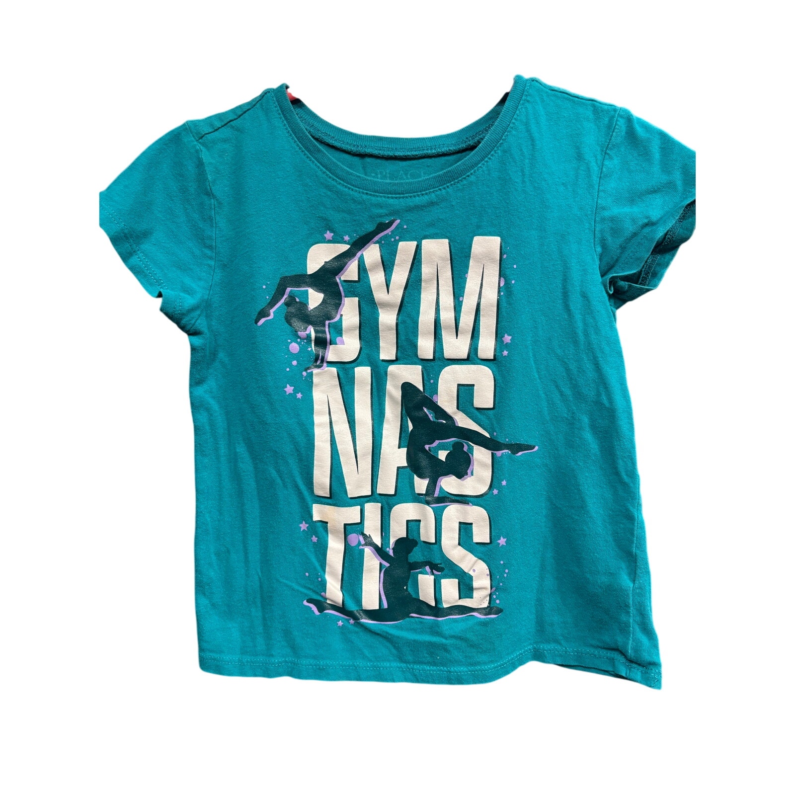 $3 - Blue "Gymnastics" SS - The Children's Place - XS (4)