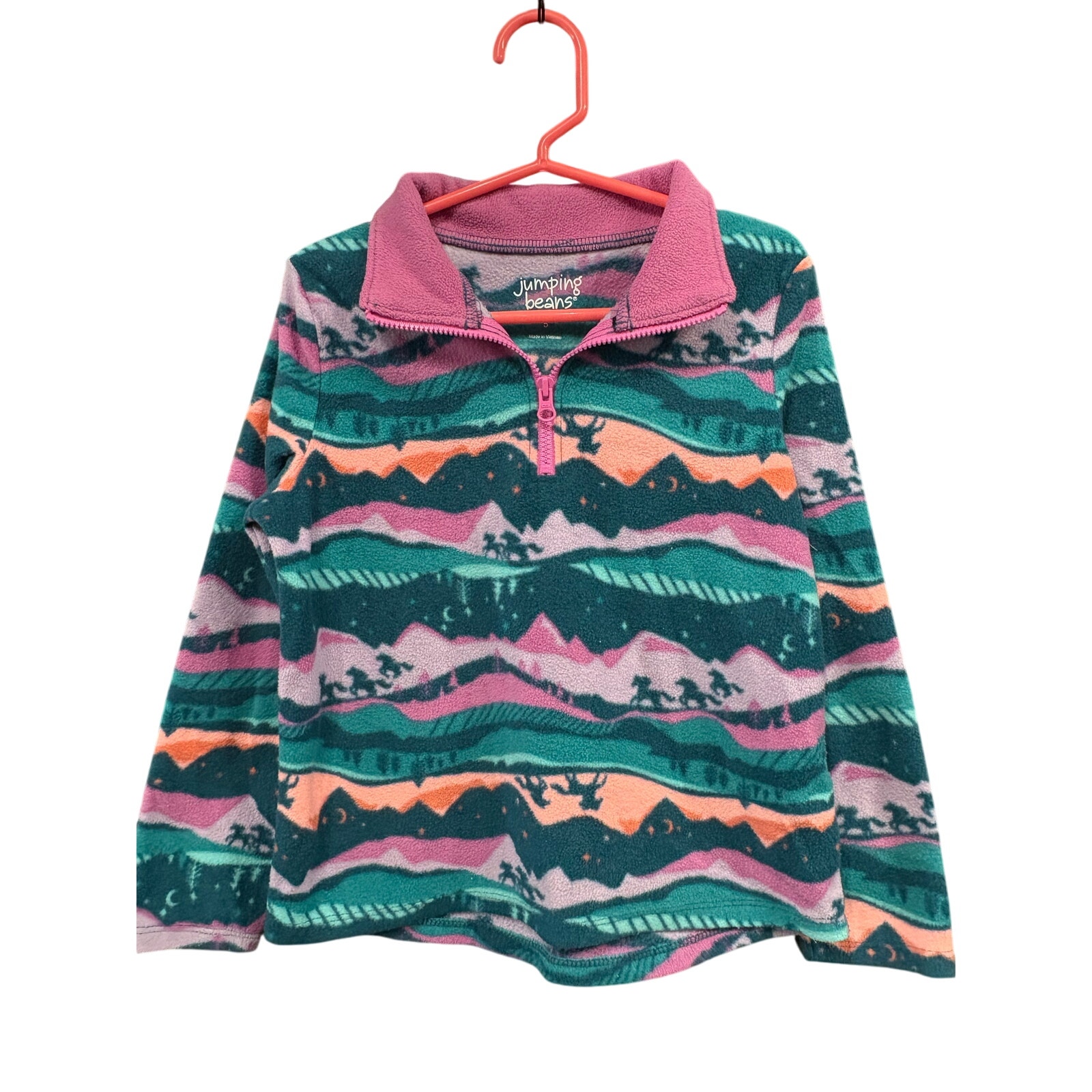 $5 - Horses and Mountains Quarter Zip - jumping beans - 5