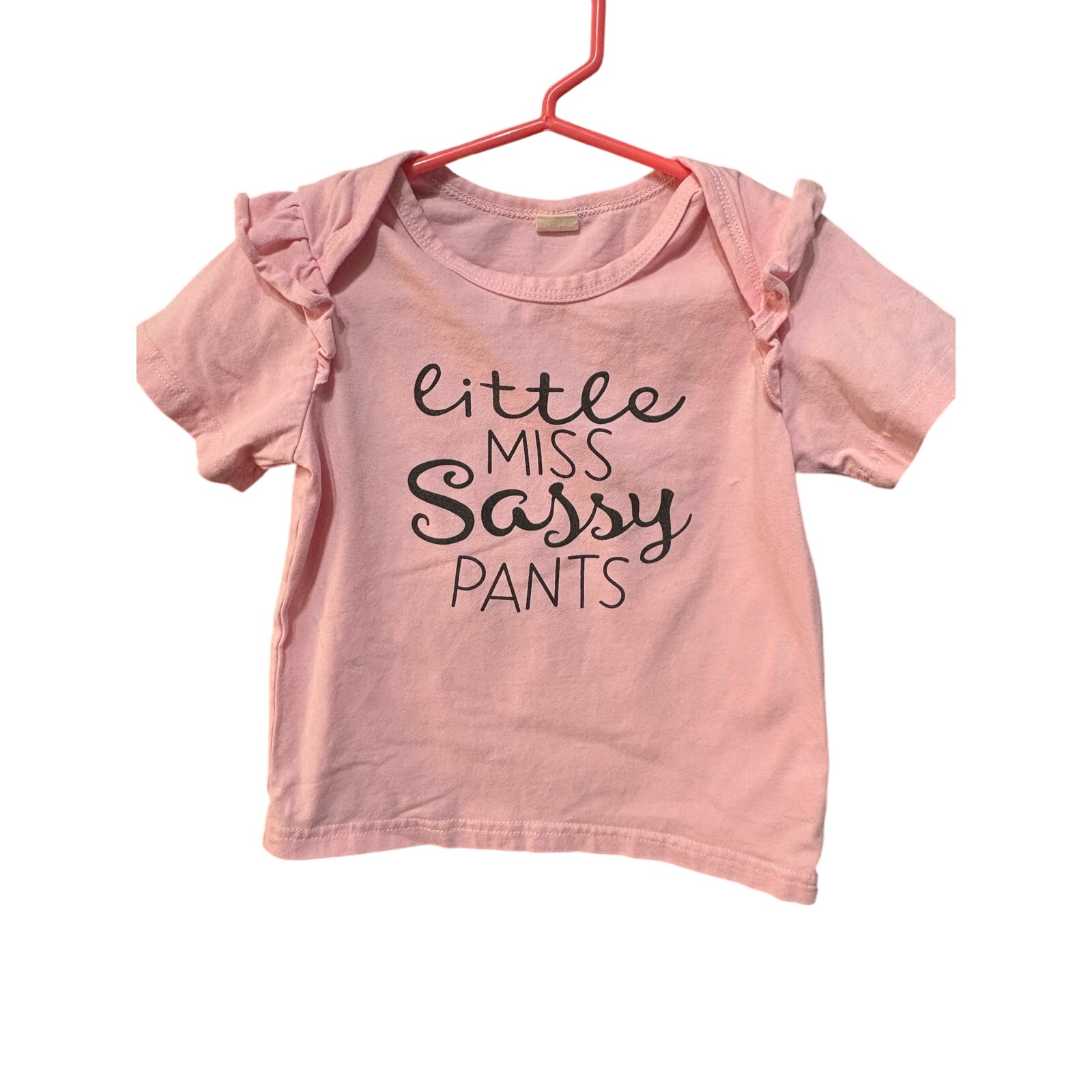 $2 - Pink "Little Miss Sassy bottoms" SS - 3T