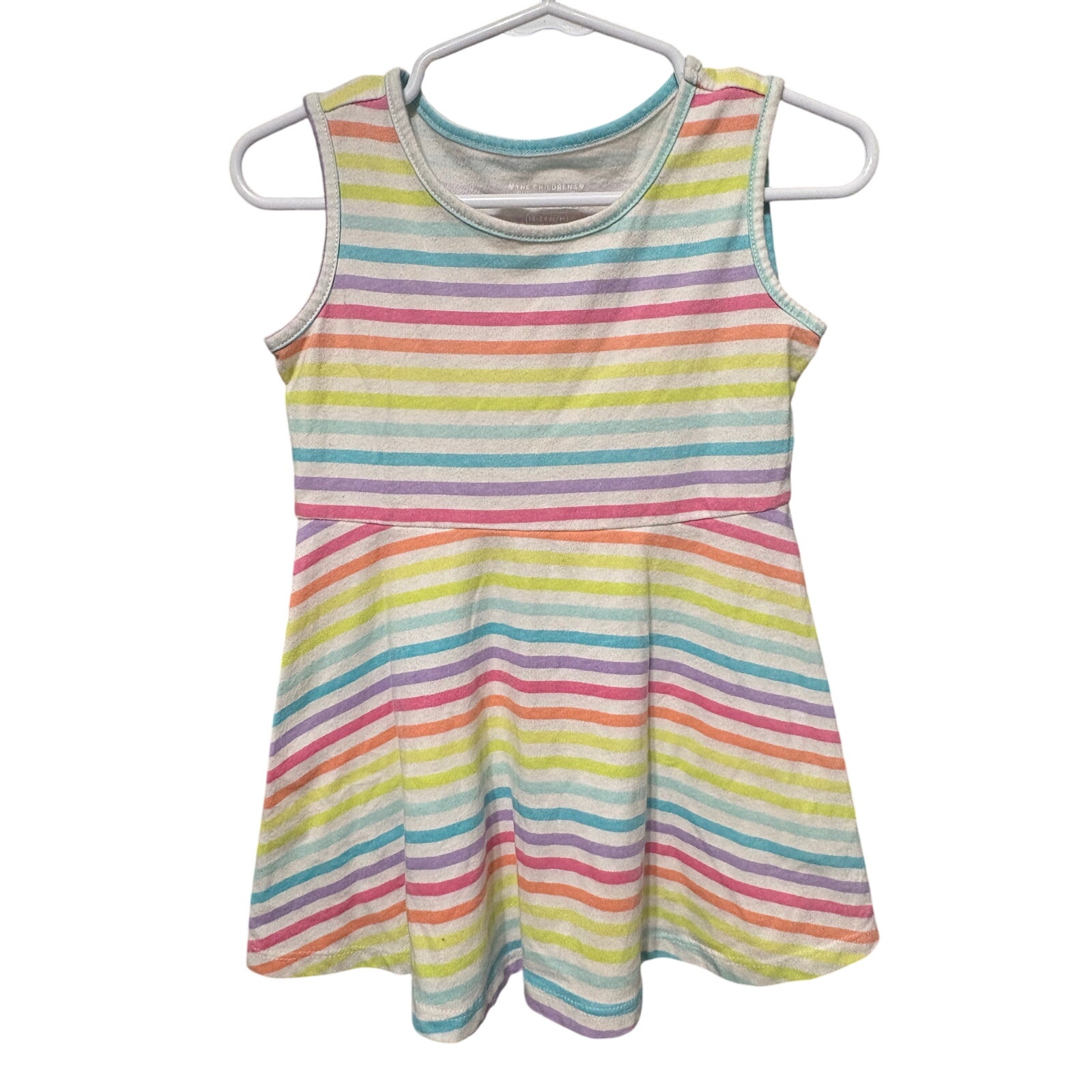 $3 - Rainbow Striped Dress - The Children’s Place - 18-24mo